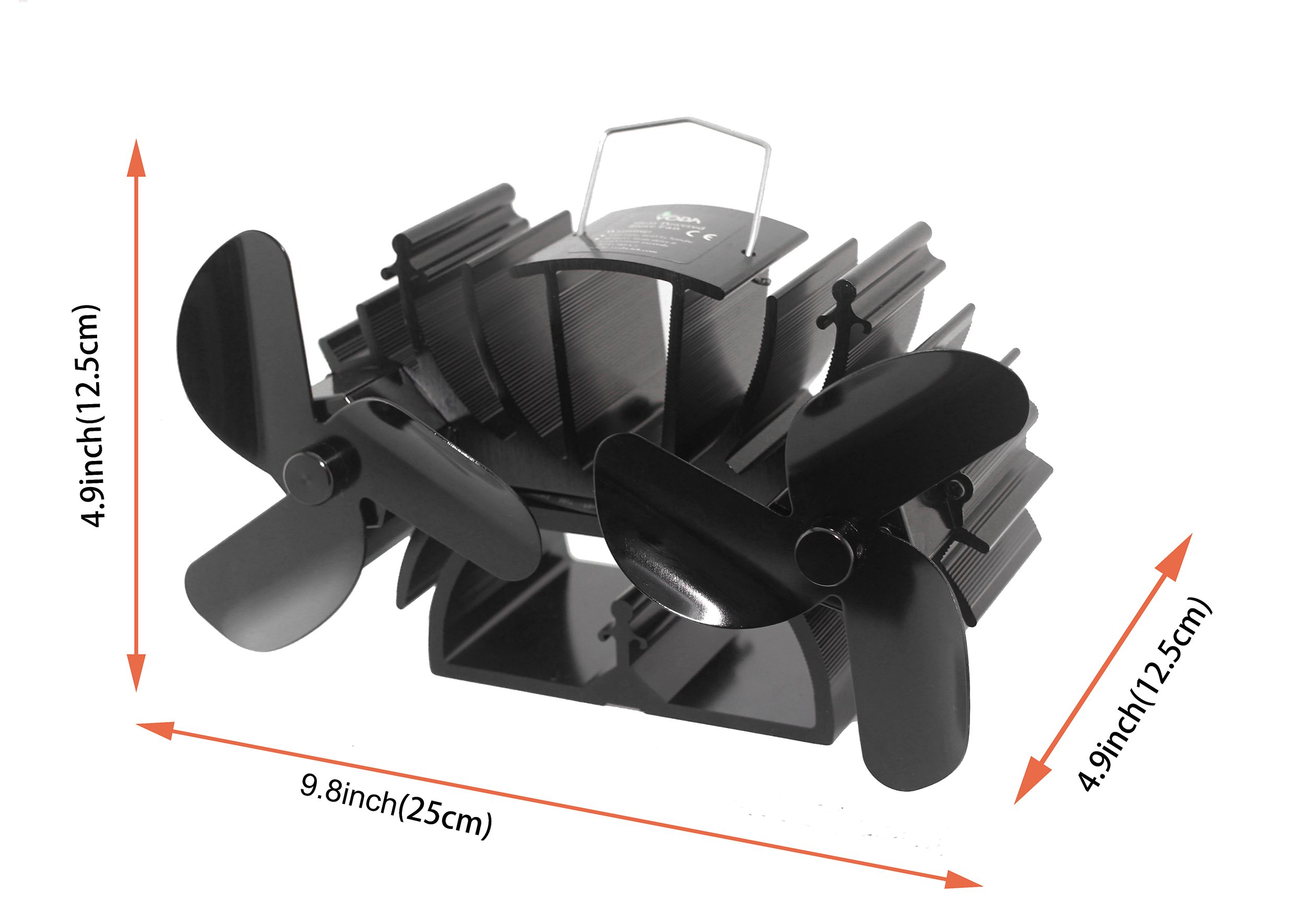 Amazon.com: VODA 4.9 inches Height Twin motor Heat Powered Stove Fan  [UPDATE VERSION],for Small Space on Log/Wood Burner/Stove/fireplace New  Specially Designed Fan : Home u0026 Kitchen