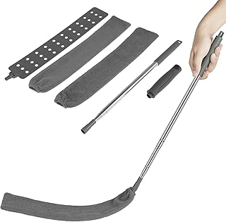 Gap Cleaning Brush, 4Pcs Retractable Gap Dust Cleaner, Long Handled Microfiber Duster with Extendable Extension Pole, Detachable Washable Dust Gap Cleaner for Sofa Bed Furniture Bottom Cleaning