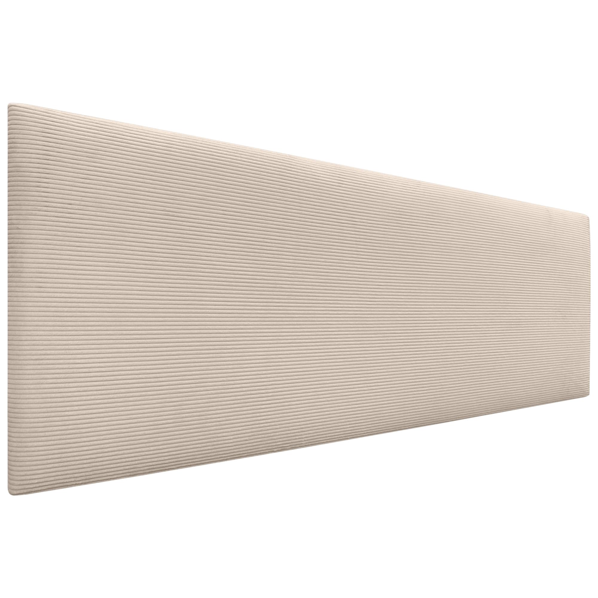 DHOME Cabecero de Pana Liso Alta Gama Moderno Cabezal Tapizado Cama Lujo Dormitorio Acolchado (Beige, 145 cm)