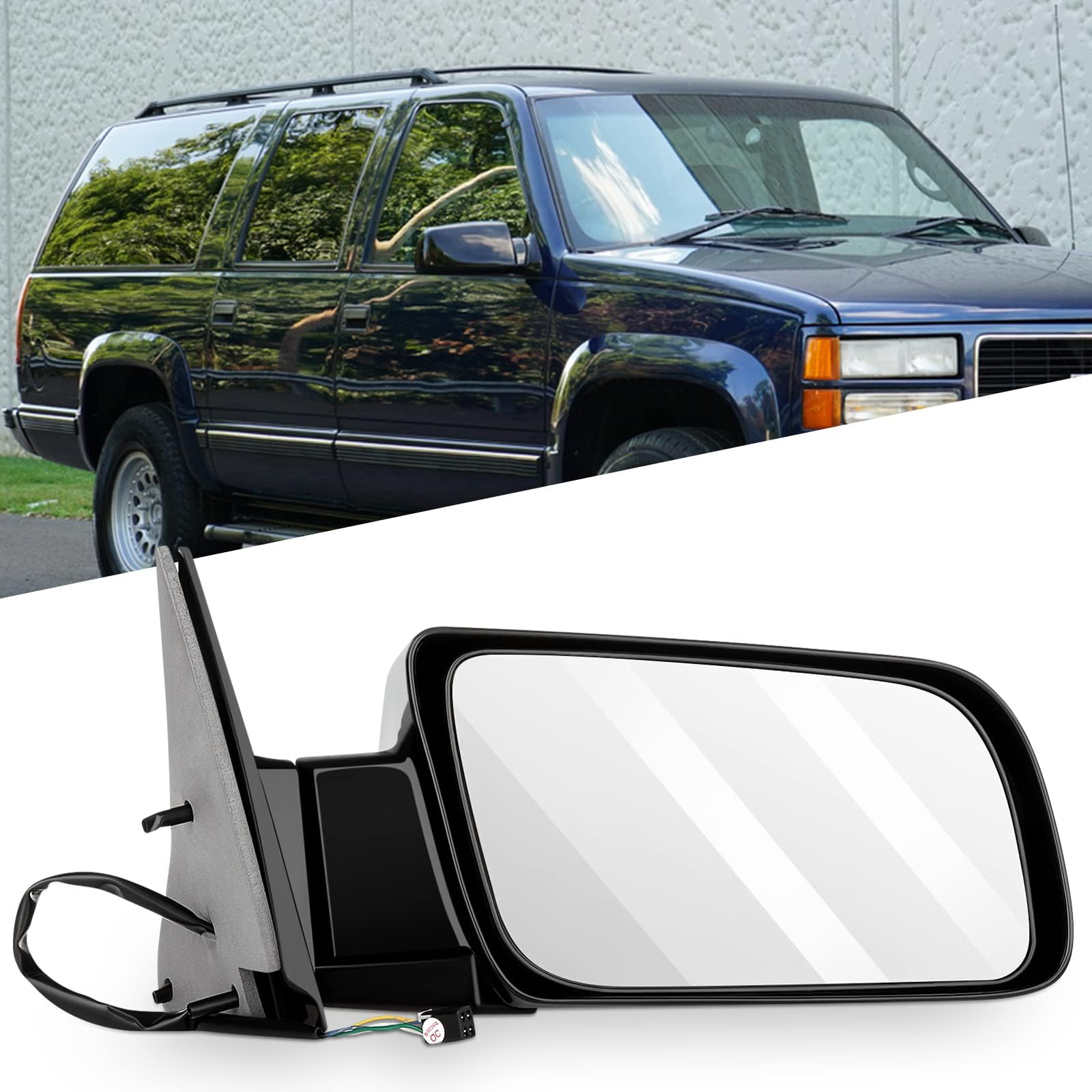 Dorman 955-2440 Passenger Side Power Door Mirror - Folding Black Replacement For Ford Mustang