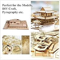 Vista 7 de Paquete de 12 hojas de tilo de 1/8 x 8 x 12 pulgadas, hojas finas de madera contrachapada para Cricut Maker, madera sin terminar para bricolaje