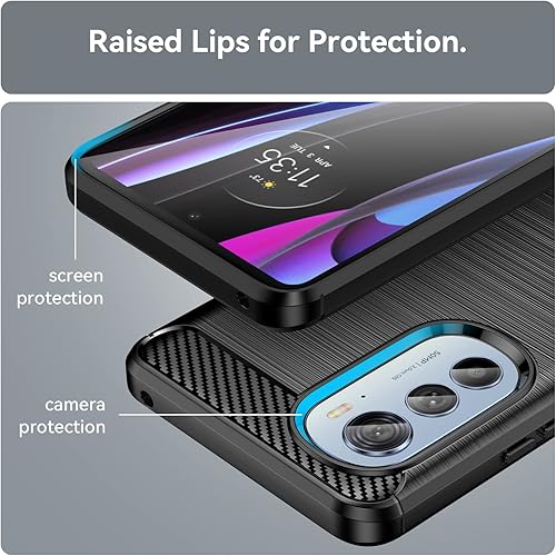 Miniatura 11 de Osophter Funda para Motorola Edge 2022 con 2 protectores de pantalla para Moto Edge 2022 (azul marino)