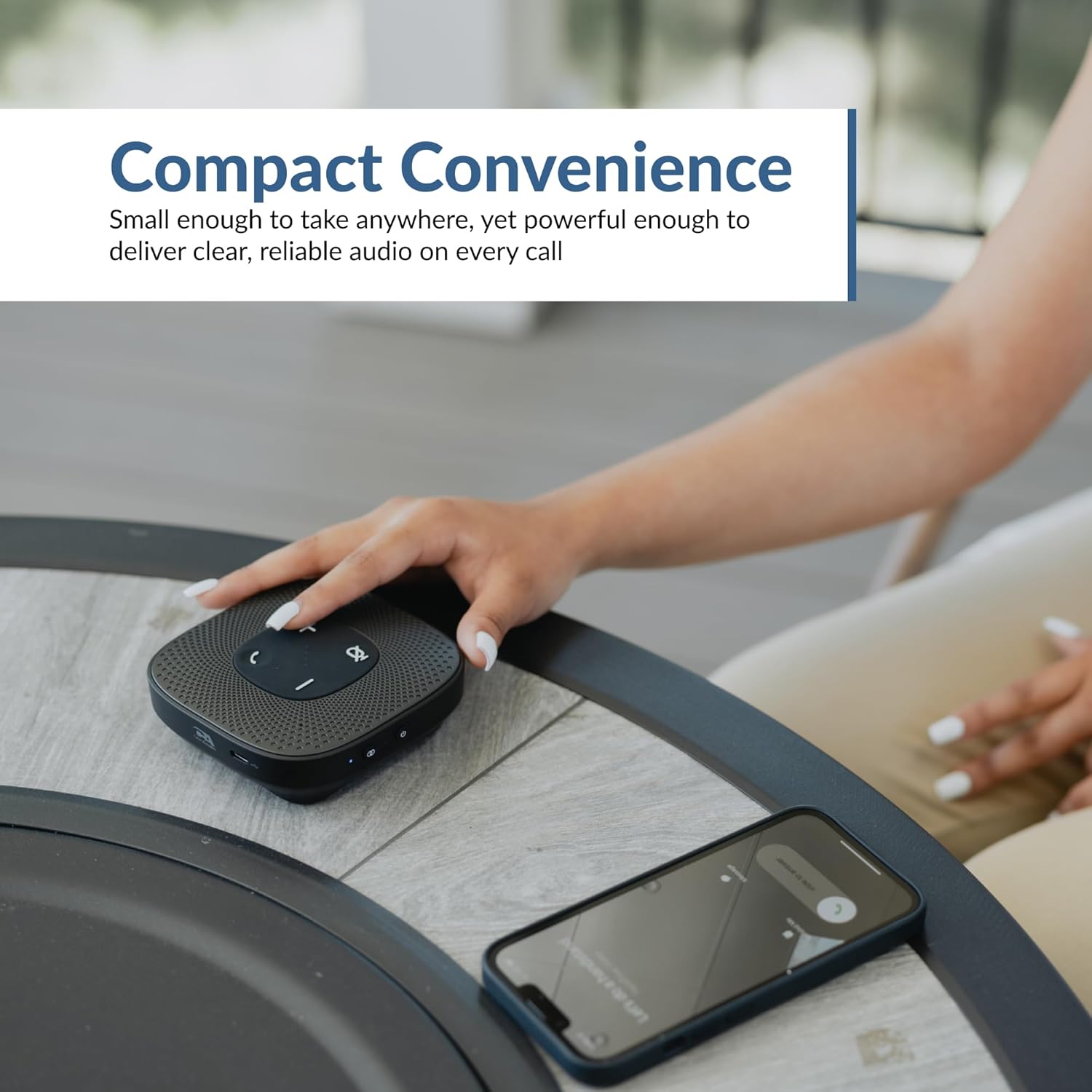 Cyber Acoustics Conference Speakerphone (SP-2000) - USB and Bluetooth, Advanced DSP with 360 Degree Noise Cancelling Microphone with 3m Range, 66 Ft BT Wireless Range 10 71076lnI7VL. AC SL1500