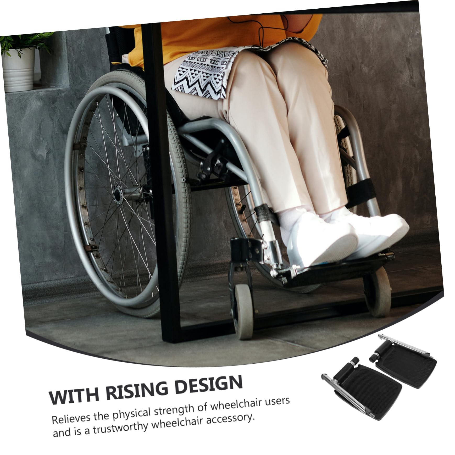Reposapiés De Reemplazo Para Silla De Ruedas Pedales Resistentes De Metal De Reposapiés Para Silla De Ruedas Adecuados Para Pacientes y Personas Mayores