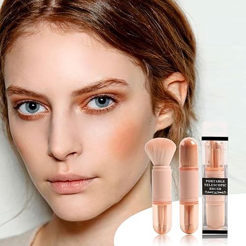 Miniatura 3 de Juego de brochas de maquillaje, juego profesional, herramienta de maquillaje de regalo para damas, mini rubor multifuncional para mujer (A)