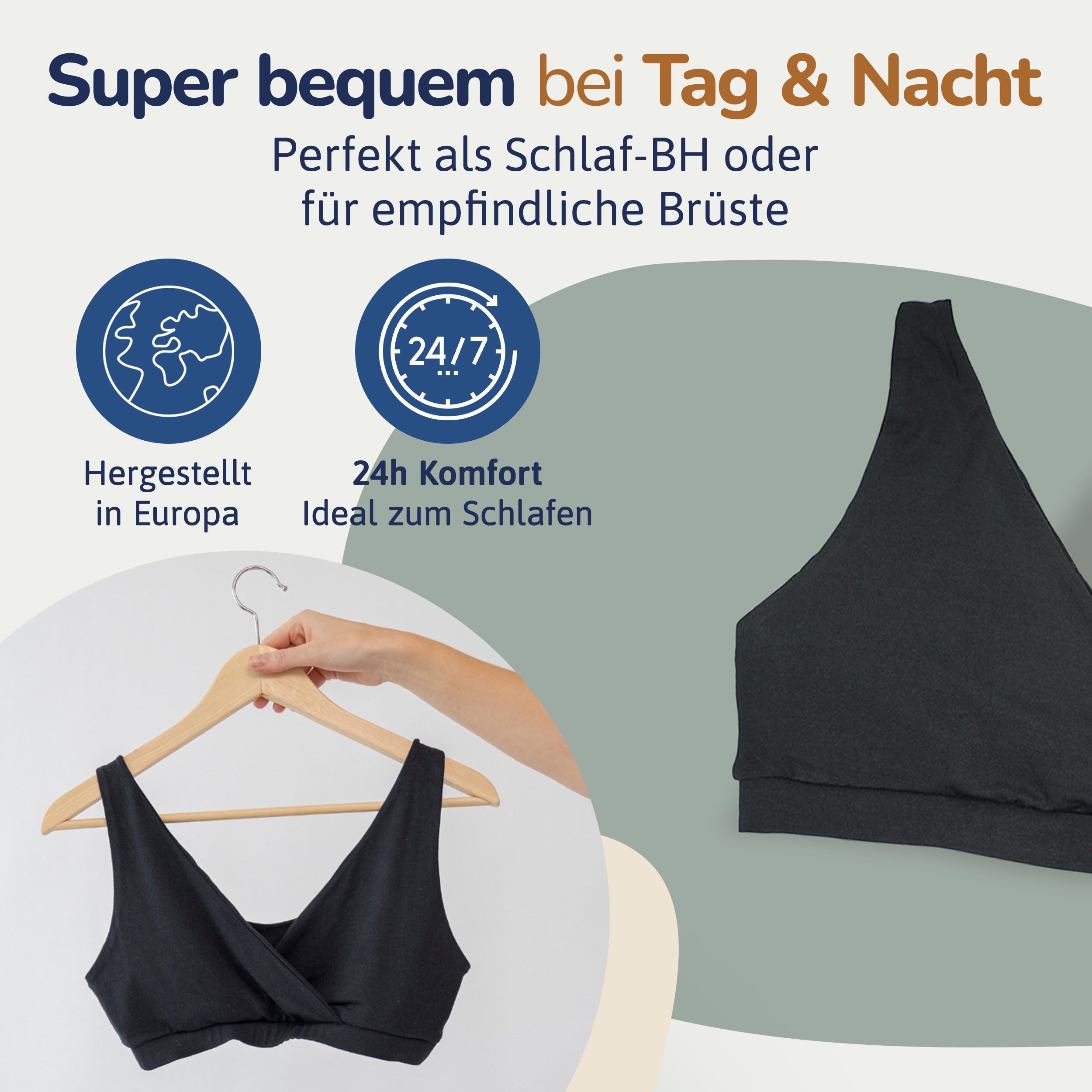 Still BH – Komfortabler bügelloser BH mit Pull-Down Funktion – Absorbierend & Leak-Proof – Weicher, hochwertiger Modal-Stoff – Idealer StillBH für Schwangerschaft und Stillzeit