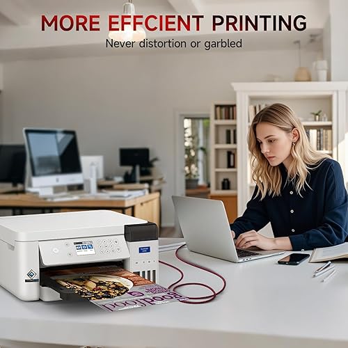 Miniatura 4 de Printer Cable 20 FT, USB A to B 2.0 Printer Cable High-Speed Nylon Braided USB MIDI Cord Compatible with Hp,Epson,Brother,Dell,Lexmark,ect