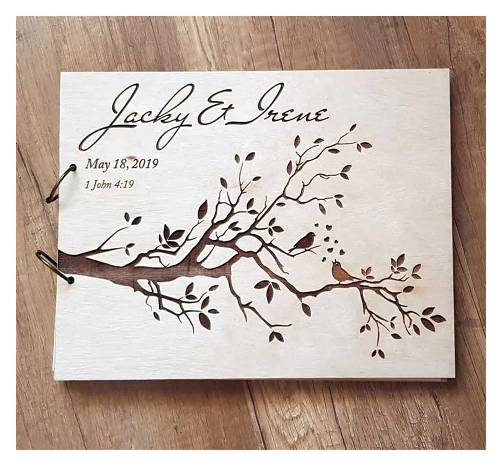 Libro Firmas Boda Libro de visitas Boda rústica Madera