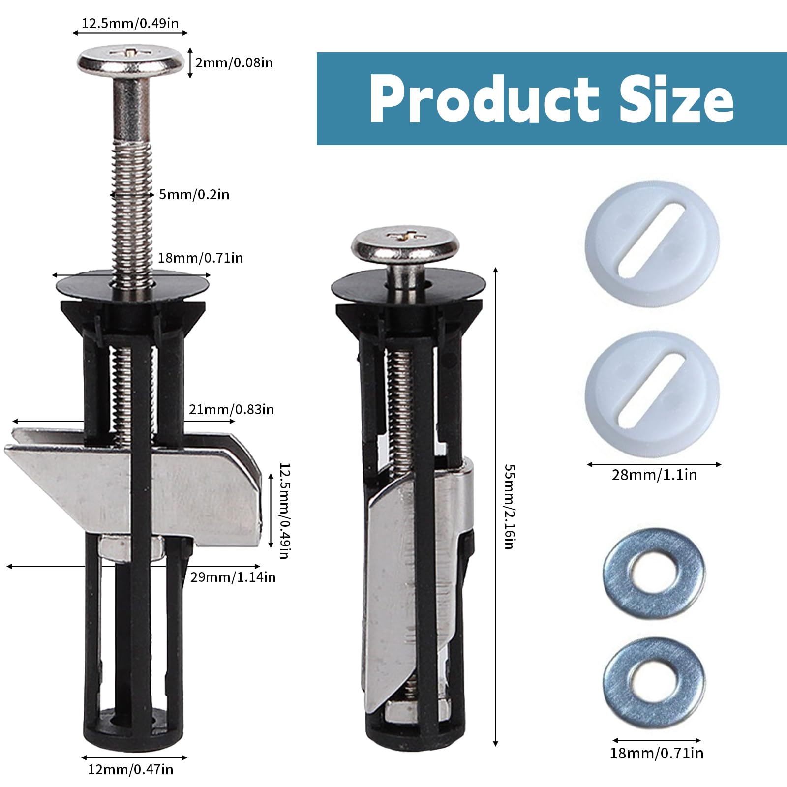 2 Pcs Toilet Seat Bolts - Image 2