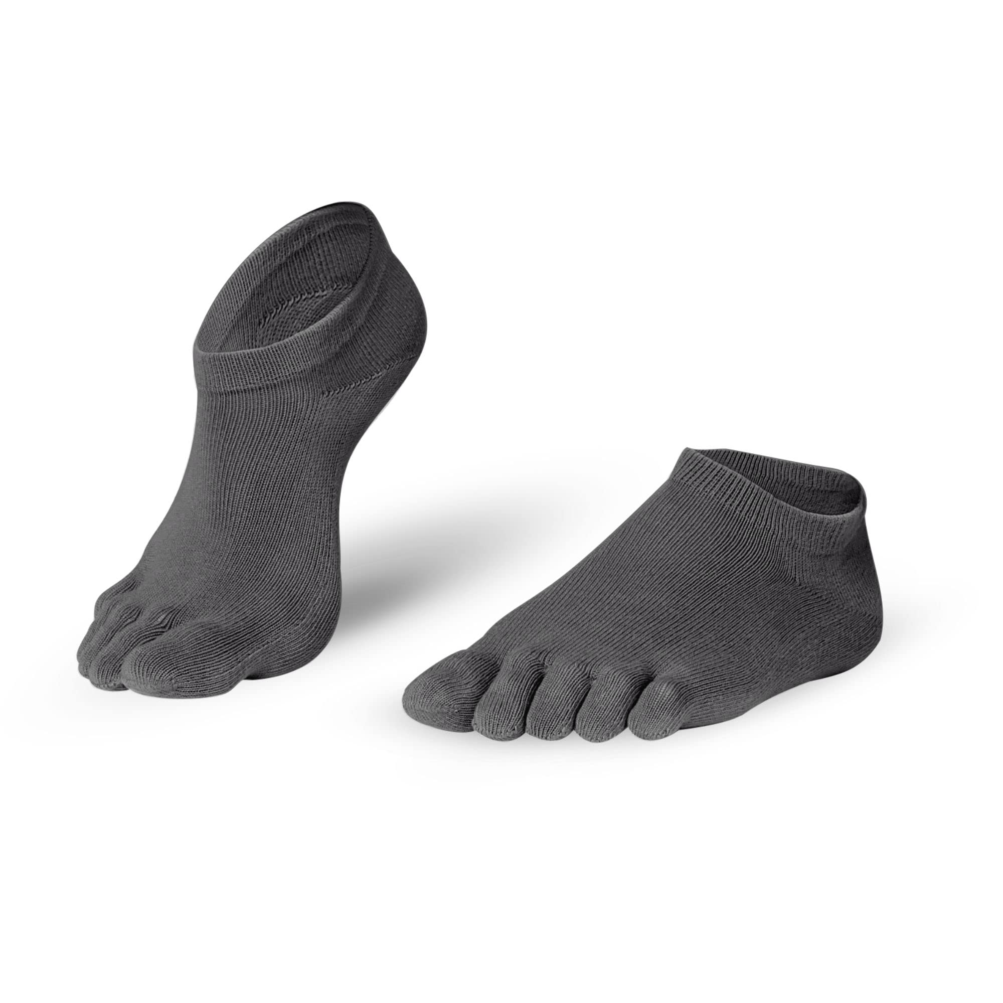 Knitido Everyday Essentials Sneaker | Short Everyday Cotton Toe Socks, Size:UK 9-11 (EU 43-46), Colour:Charcoal (815)