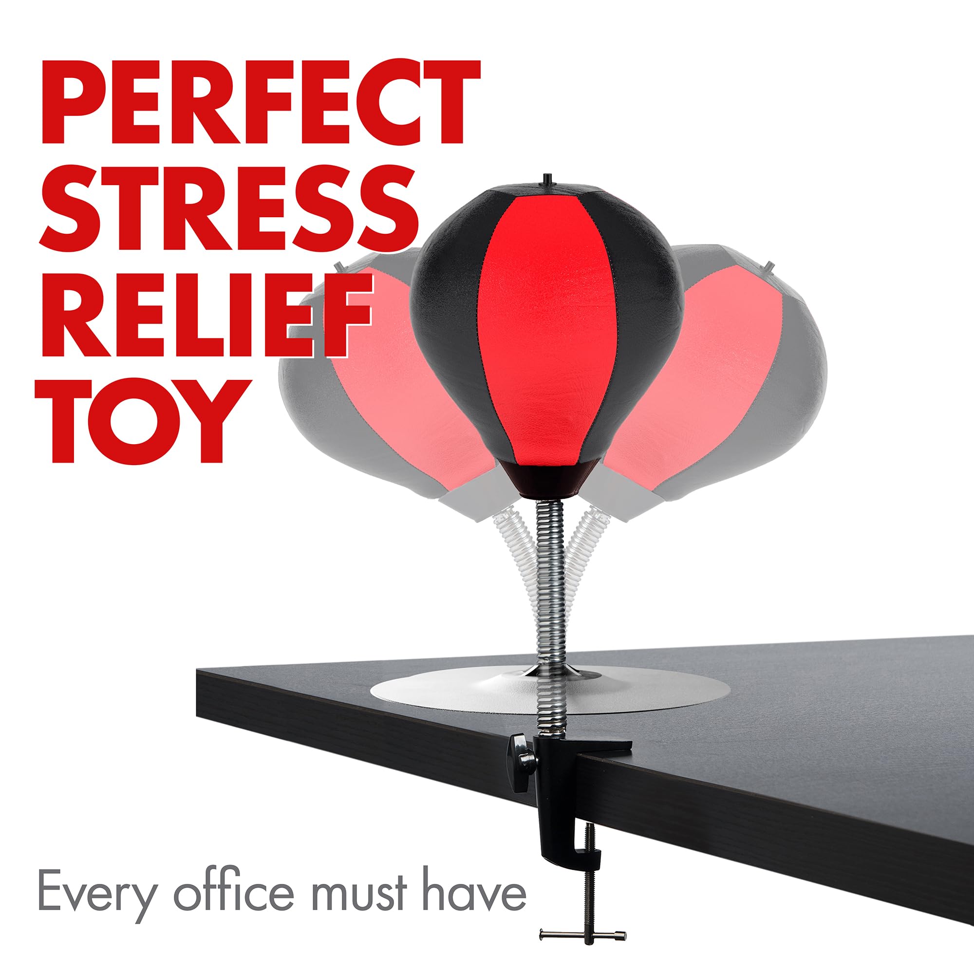 Antistress Mini sacco da tavolo con morsetto da tavolo e ventosa – Sacco da boxe appeso o sacco da boxe in piedi – Punching/Wutball / Reflex Ball/Cuscino per bambini e adulti