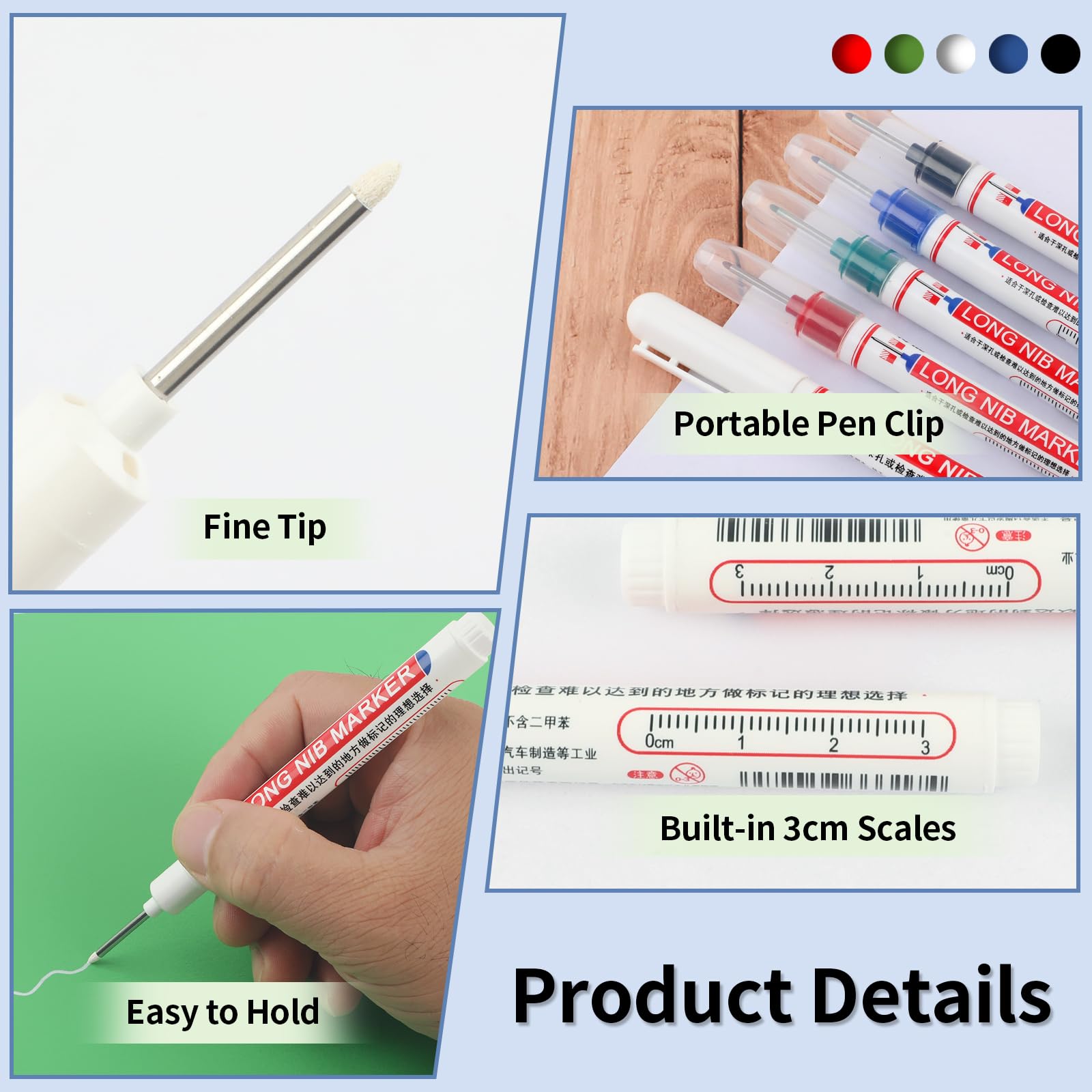 Long Reach Marker Pens - 15 Colors, FREE SHIPPING -4
