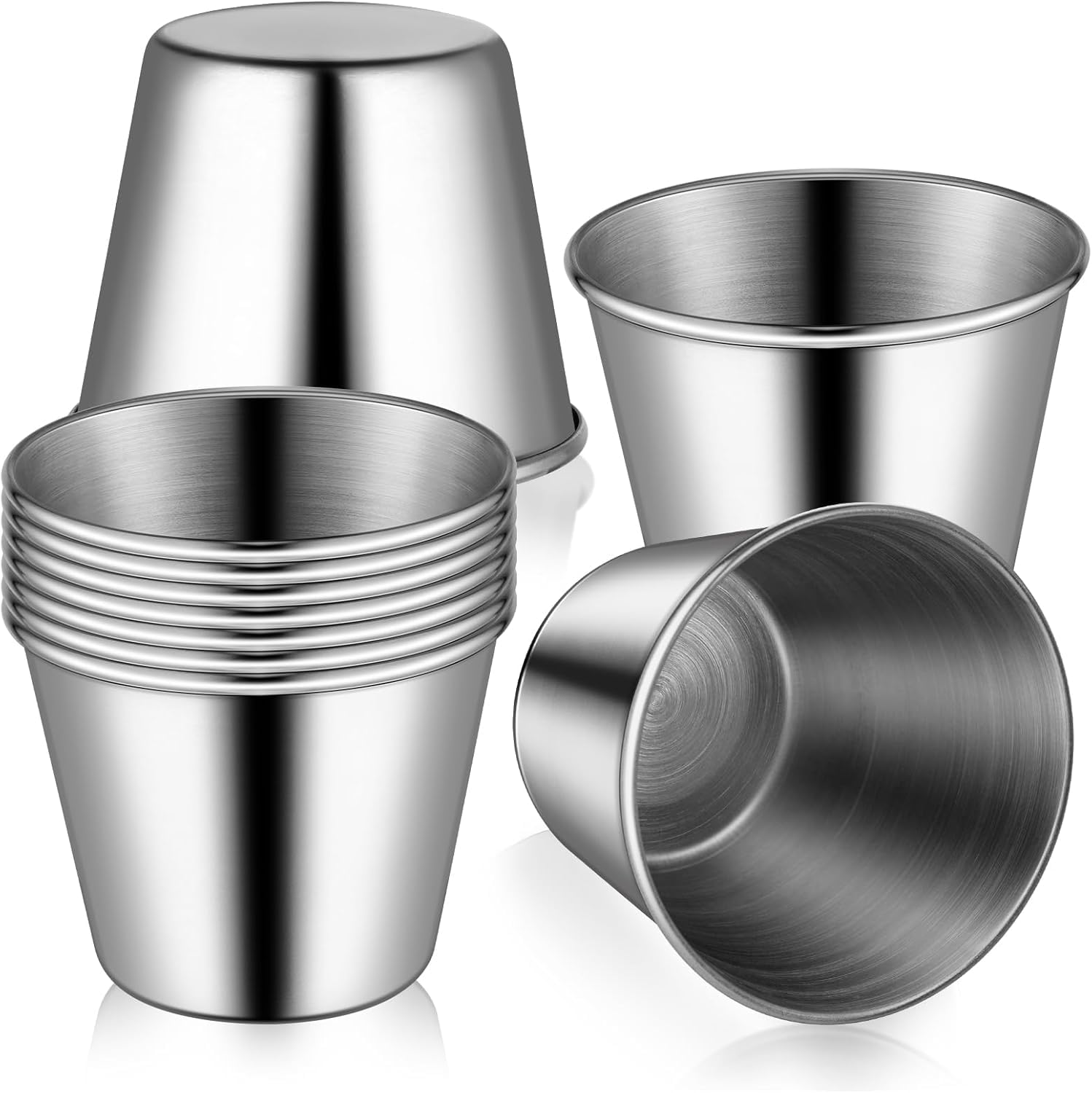Stainless Steel Shot Glasses, 1.5 Ounce Metal Shot Glasses Shot Cups