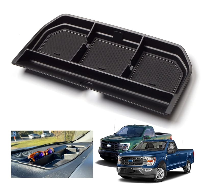 Organizador de console central para Ford F150 2021 a 2024 com tapete antiderrapante XXCIWP
