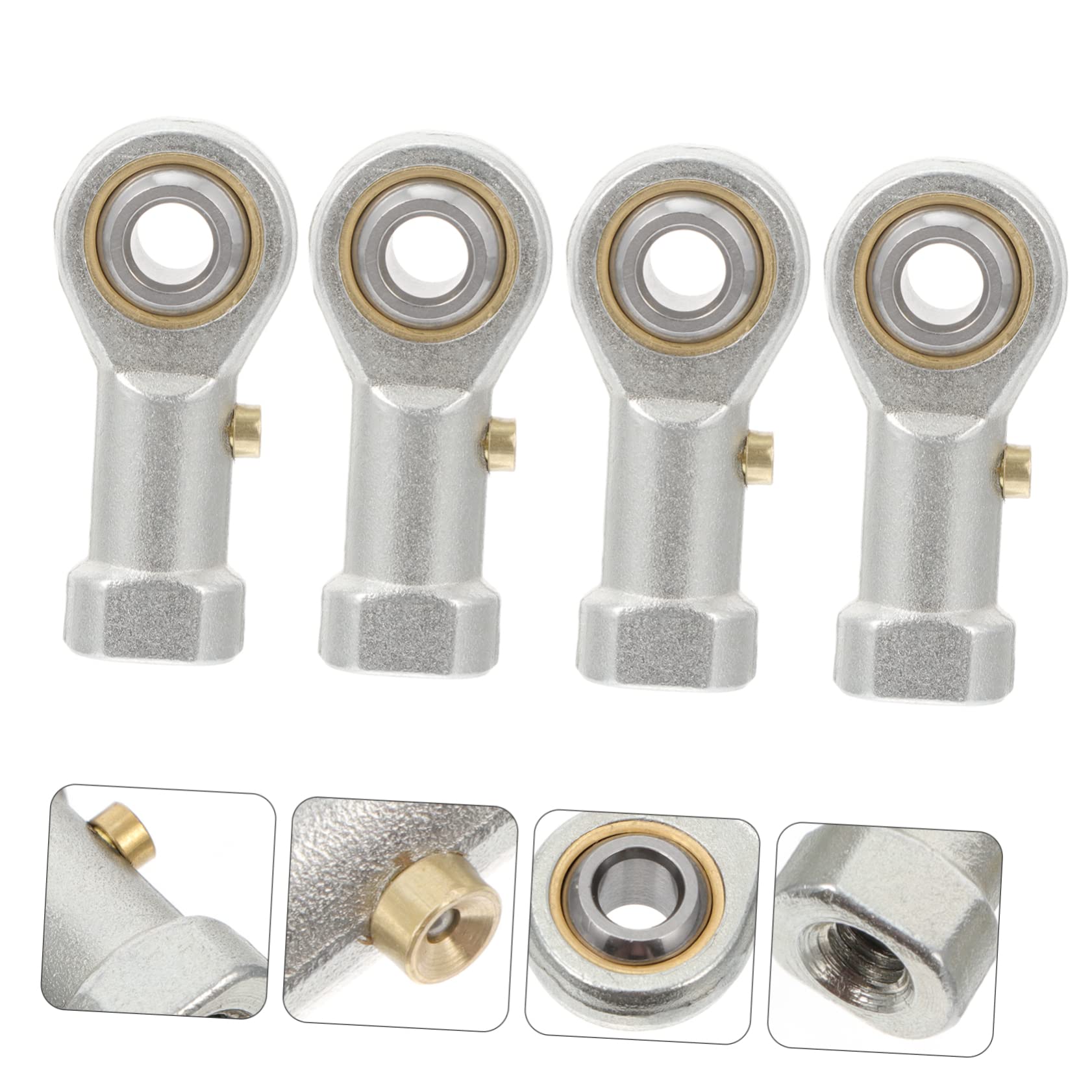 Homoyoyo Thread Rod End Bearings 4 Pack Fish Eye Bearings Copper Construction Easy Installment