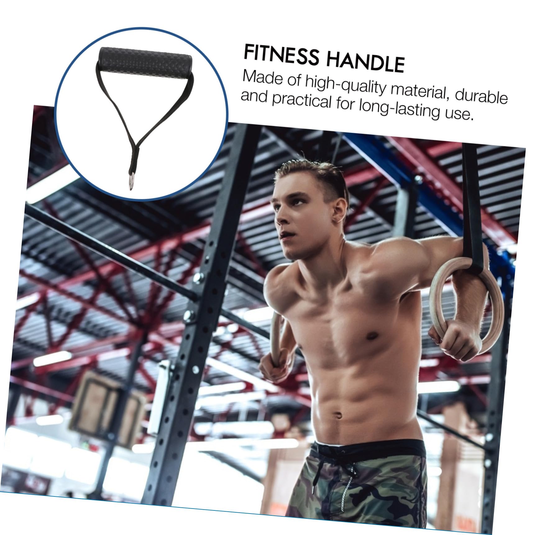 VICASKY 6 Maniglie Fitness in Gomma Antiscivolo Impugnature Ergonomiche Resistenti per Bande Elastici e Corde Palestra Maniglia Resistenza e Durevole per Esercizi Lat Pulldown e