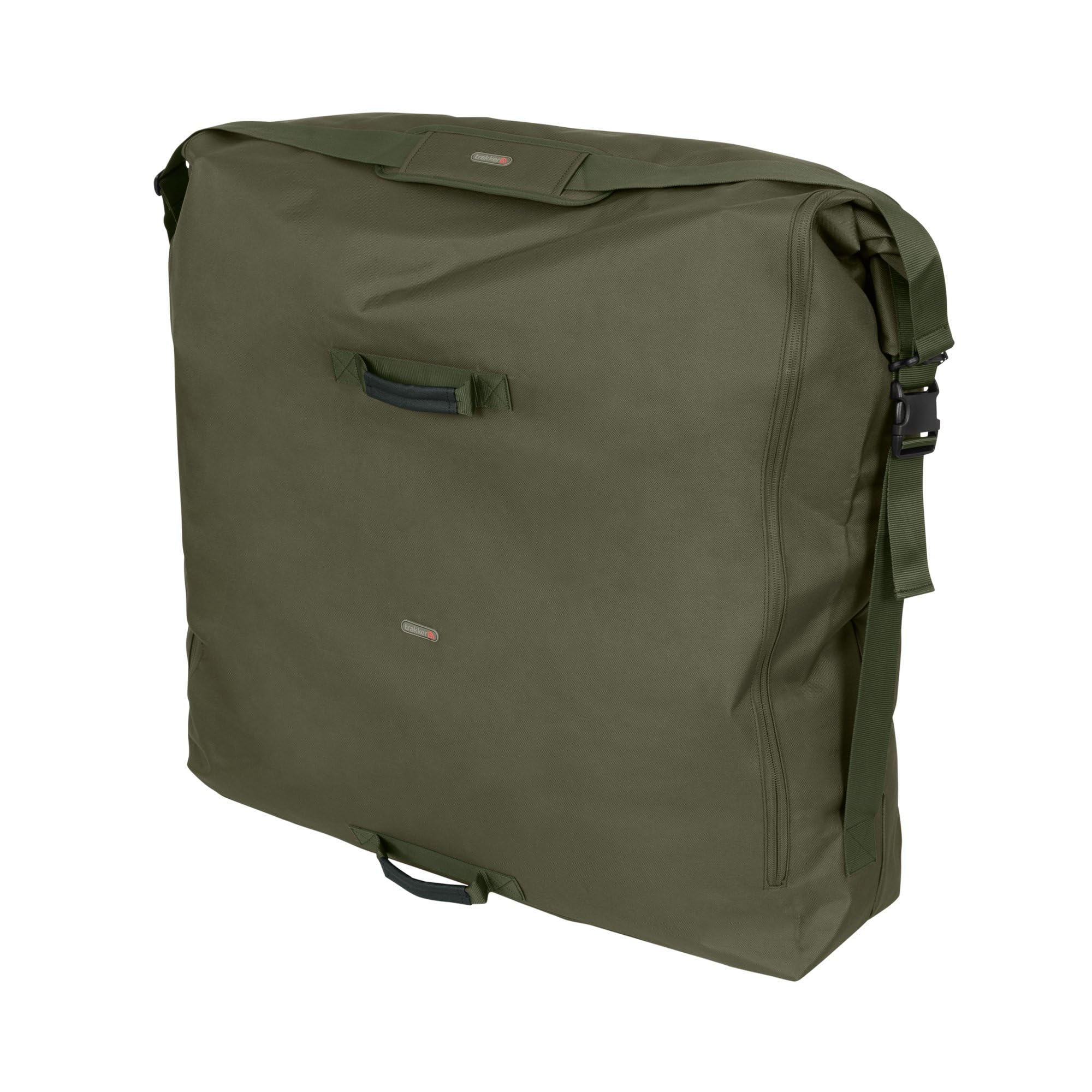 Trakker NXG Bedchair Bag | Roll Top Design | Full Zip for Easy Access | Fits Standard and Compact Beds with Sleeping Bags | Adjustable Shoulder Strap | Water Resistant N-dura Fabric | Code 204140