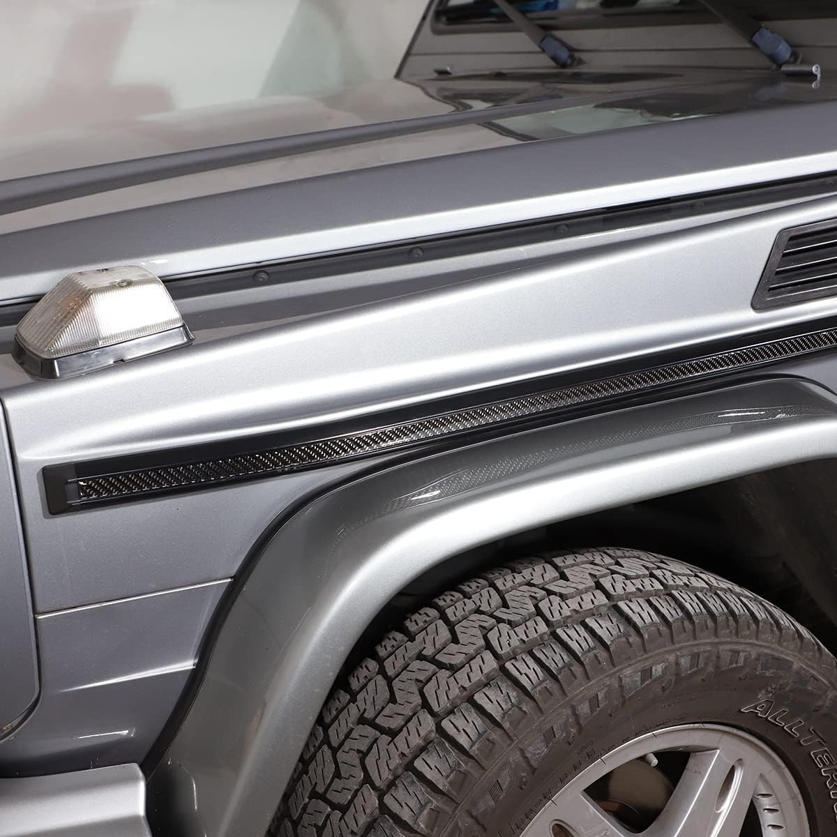 Car Body Side Molding Trims Cover for Mercedes Benz G-Class 2007-2018 Accessories, Soft Carbon Fiber Car Door Decoration Strip Self-Adhesive Body Side Trim 10 PCS Set