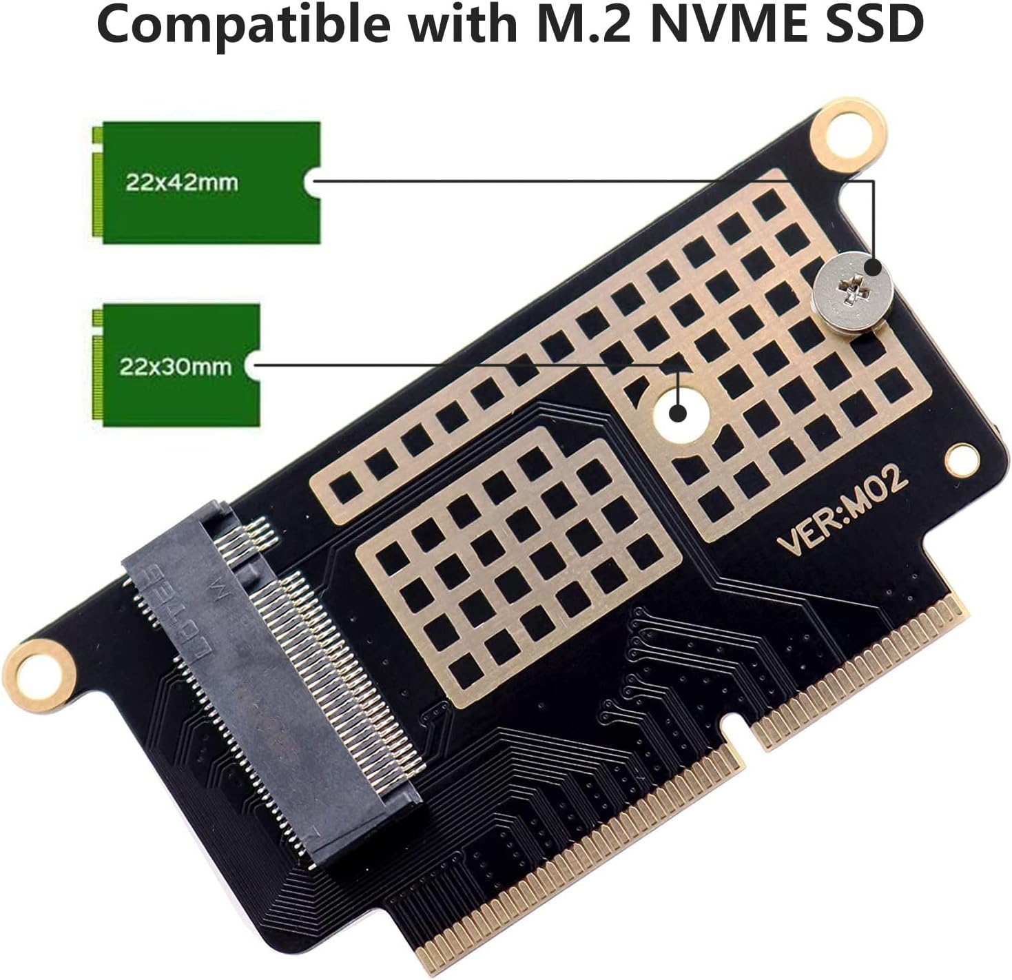 Replacement M.2 NVME SSD Convert Adapter Card Upgrade for MacBook Pro 13 inch with Retina Display A1708 (Late 2016 Mid 2017)