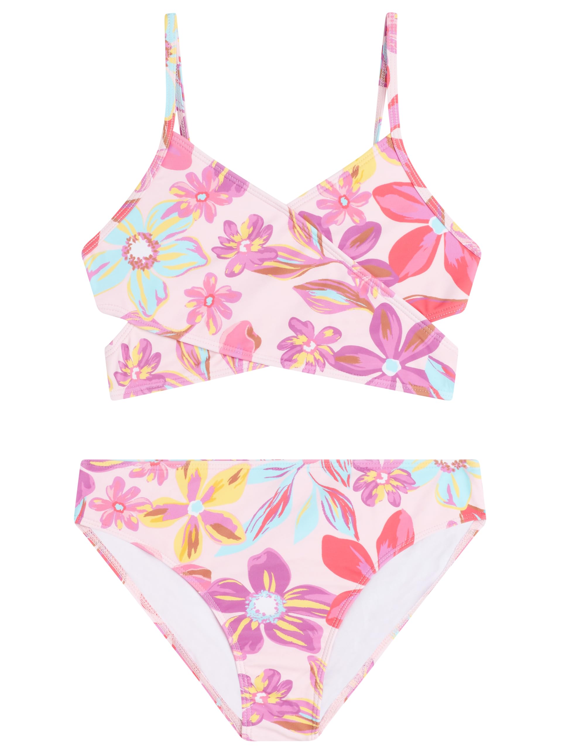 Kanu Surf Girls' Coral Reef Beach Sport Wrap Around Bikini 2-piece Swimsuit