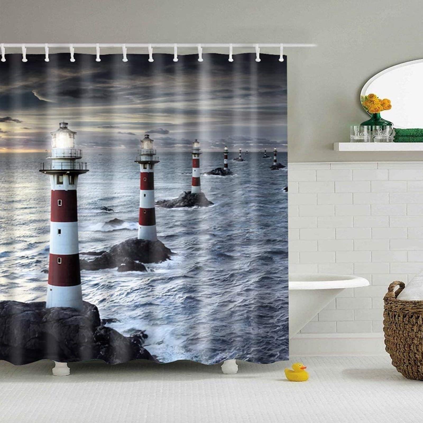 Rideau de Douche Phare 180X200Cm - Prix | Rideaux Douche Maroc