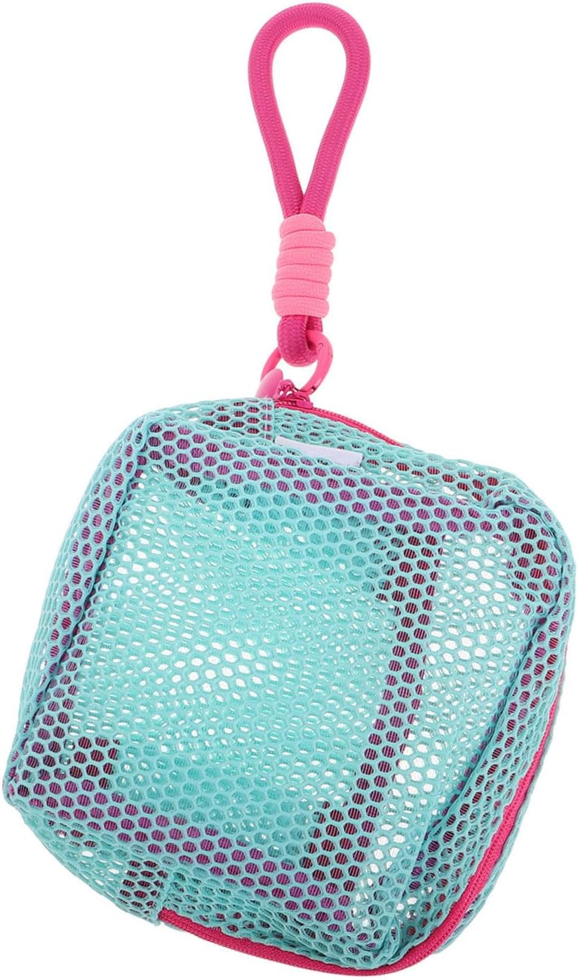 NOLITOY Mesh Makeup Bag Organizer with Zipper and Lanyard for Office Travel