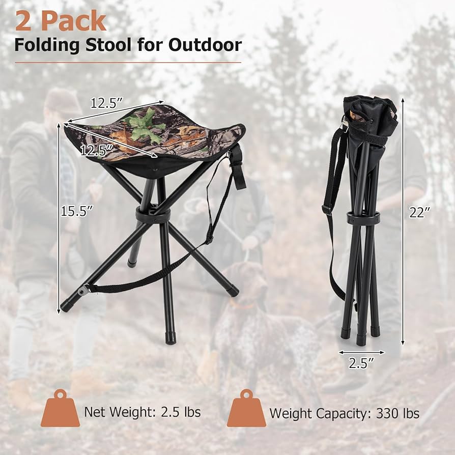 Amazon.com: GYMAX 2 Pack Folding Stool, Portable Tripod
