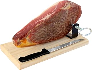 Jamonprive Boneless Serrano Ham with Stand - Authentic Spanish Jamon, 2.2lb, GMO-Free Gluten-Free, Ideal for Tapas