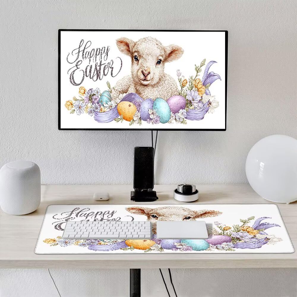 Podkładka pod mysz do gier 1200 x 600 mm, duża podkładka pod mysz do gier z przeszytymi krawędziami, mata na biurko, antypoślizgowa podstawa, podkładka pod klawiaturę, wodoodporna, do domowego biura