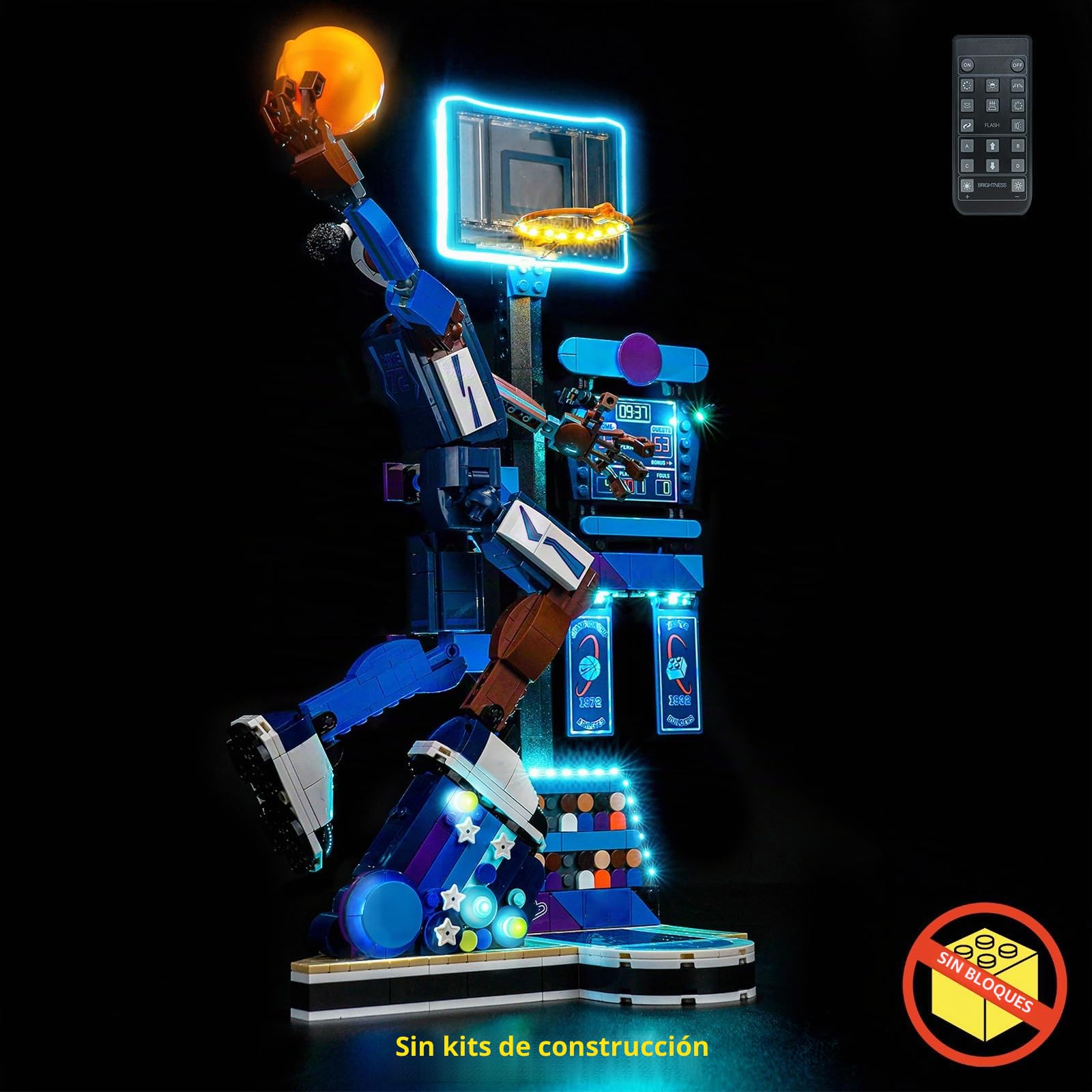 Kit de luz con control remoto compatible con Lego Nike Slam Dunk 43010 (Sin modelo), Set de iluminación LED Compatible con Lego Nike Slam Dunk Juguetes creativos