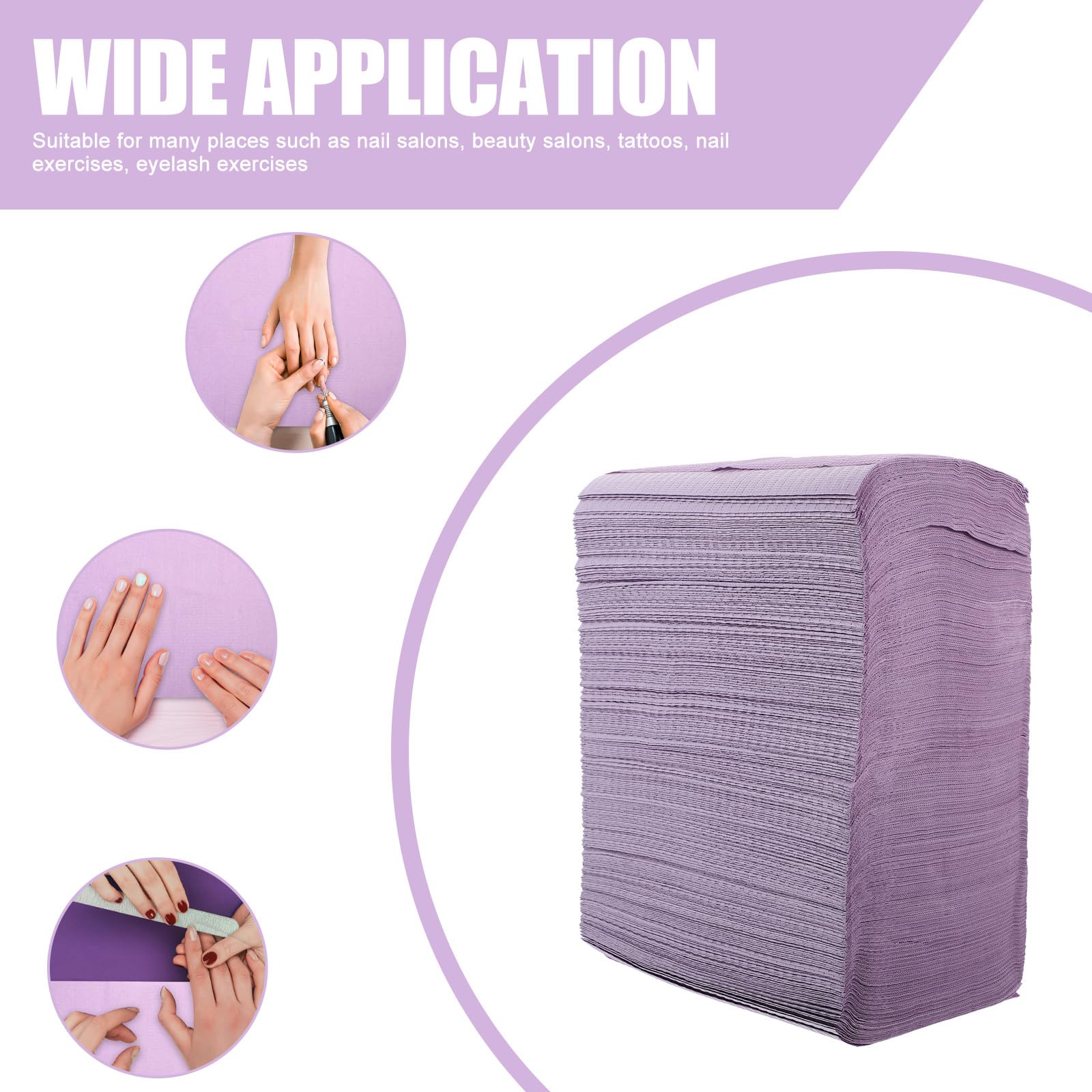 POPETPOP Tovaglietta Monouso per Manicure da 125 Fogli Non Tessuto Assorbente per Uso Professionale e Decorazione Corpo