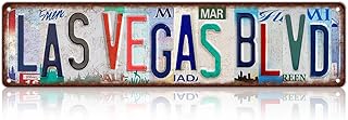 Vintage Las Vegas Blvd Metal Tin Signs Street Signs Wall Decor 16 x 4 Inches