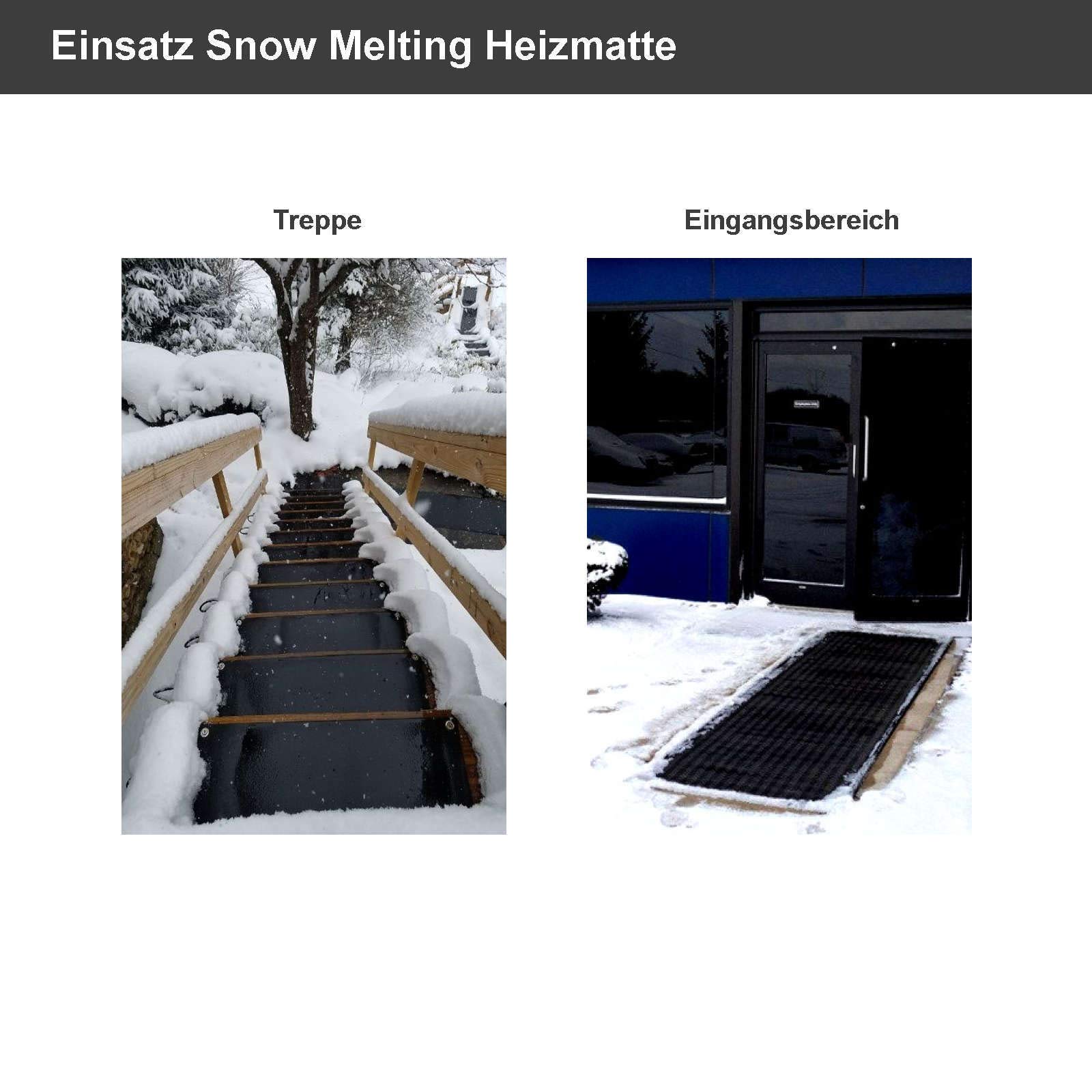 Esterilla calefactora impermeable 25 x 70 cm para exterior + cable de alimentación de 1,8 m para exterior