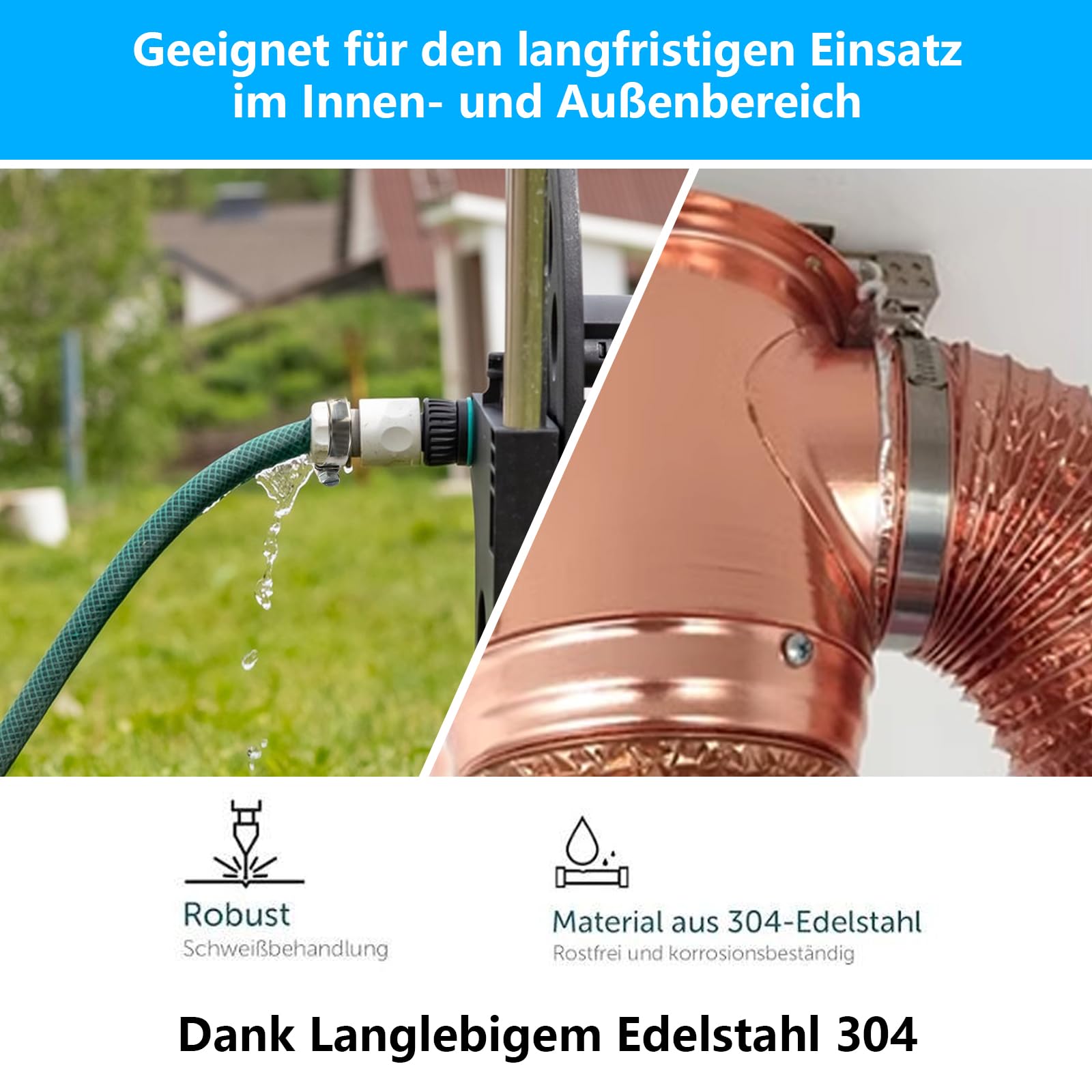 12 Fascette Stringitubo In Acciaio Inox 304 - Fascette Metalliche Regolabili 16-27mm