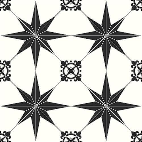 MORCART 8" x 8" Peel and Stick Floor Tile, 20 PCS Vinyl Floor Tiles, Removable and Waterproof Flooring Tiles for Renters, Stick on Floor Tiles for Bathroom, Kitchen, Staircase (Black Stellar)