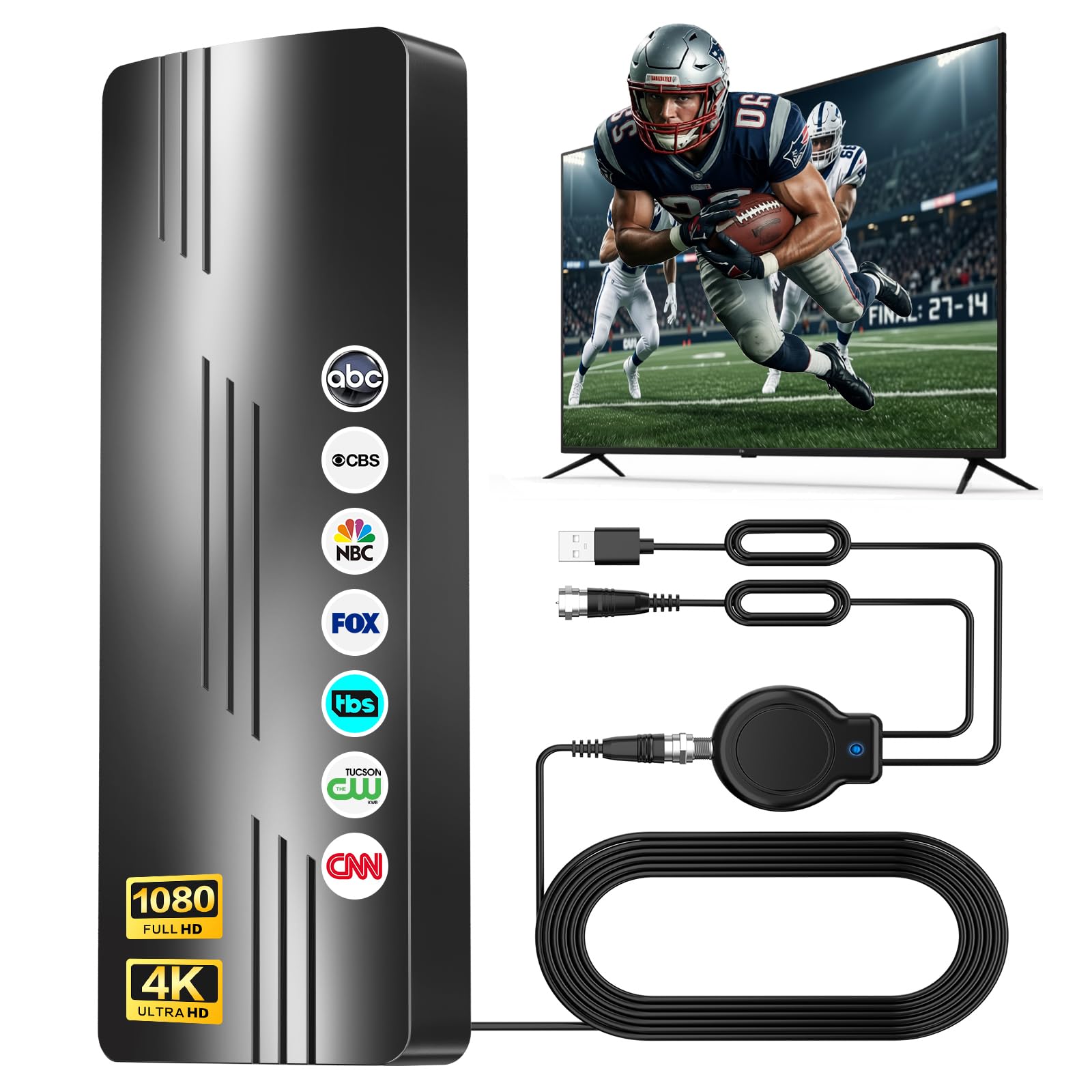 2026 Upgraded TV Antenna Indoor Outdoor