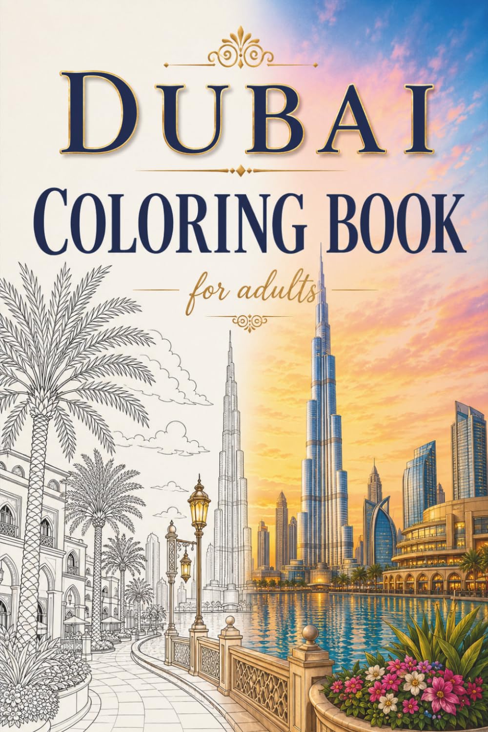 Dubai Coloring Book: 30 Stunning Pages of Iconic Landmarks, Luxury Skylines, Arabian Architecture, Waterfront Views, and Relaxing Travel-Inspired Coloring Designs (Around the World in Color)