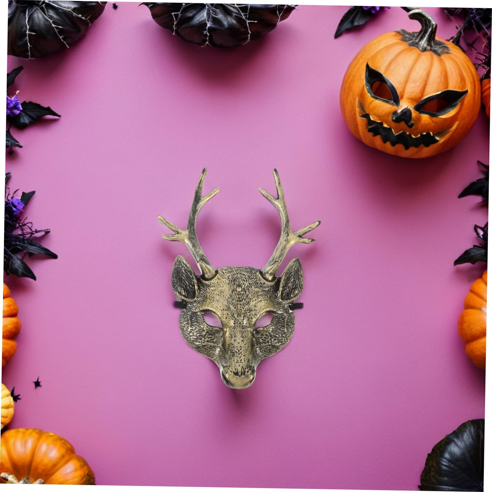 Maschera Animale Realistica a Testa di Cervo in Materiale Leggero e Traspirante Accessorio Cosplay e Maschera per Costume di Halloween per Adulti e Feste di Carnevale