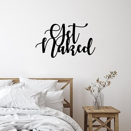 Miniatura 2 de Calcomanías artísticas para pared con texto en inglés Get Naked, divertidas tazas, calcomanías de vinilo para pared, citas para dormitorio,