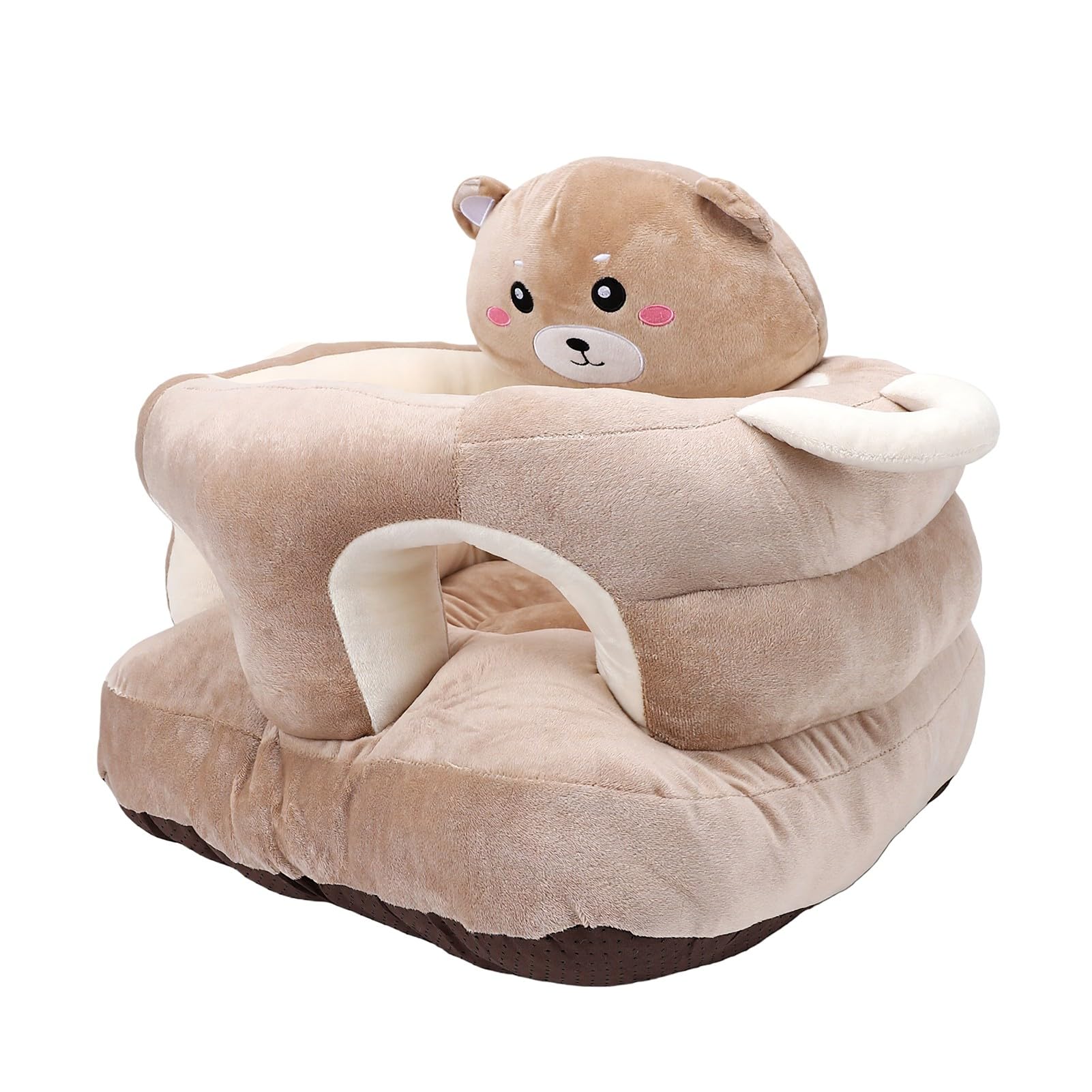 Generic Seggiolino per Bambini in Peluche, Simpatico Cartone Animato, Sedia con Supporto per la Schiena per Neonati, per Sedersi, Materiale Morbido per i più Piccoli (Orsa)