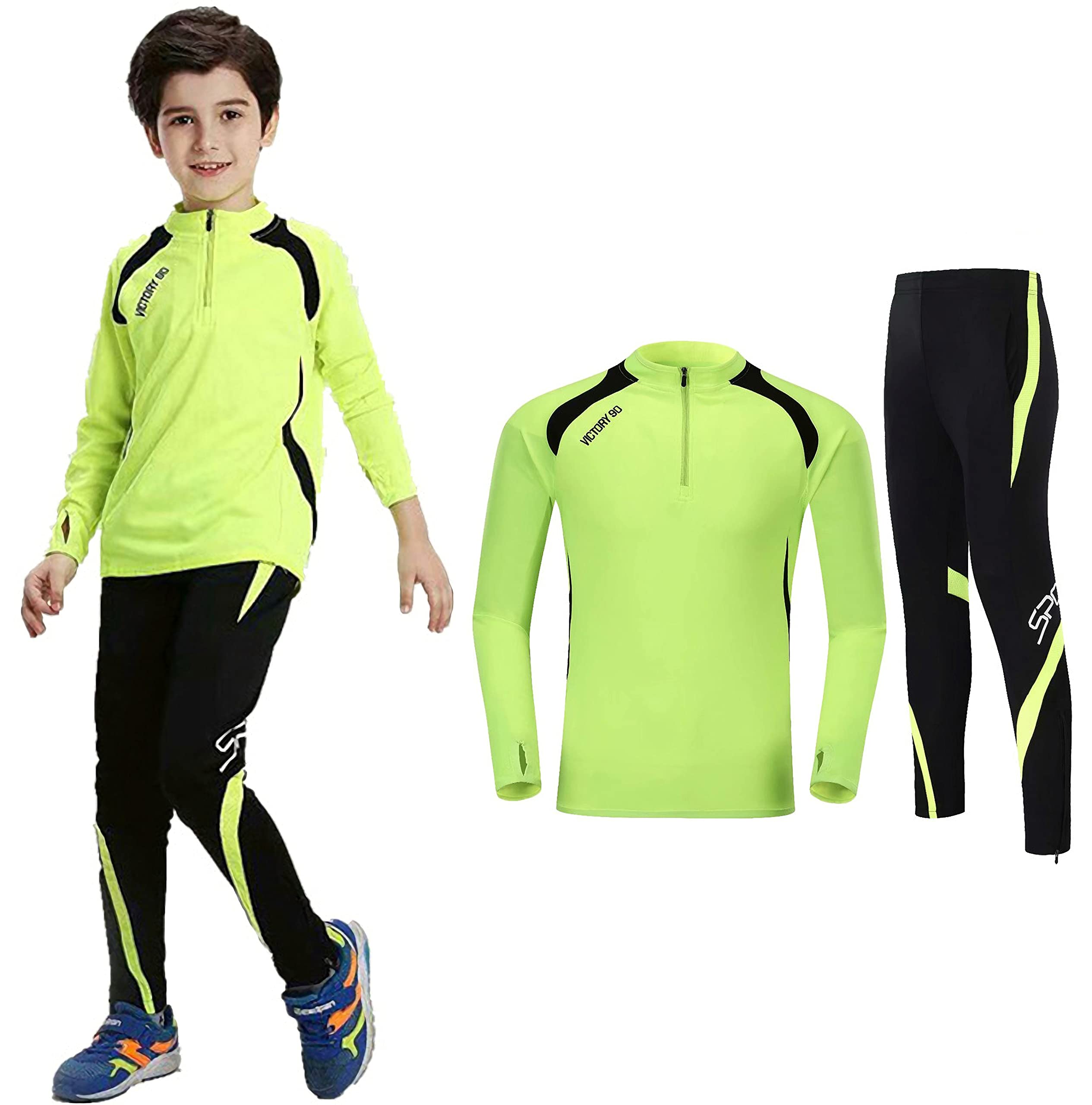 CoralupKids&Adults Sports Clothing Sets Football Uniform Jerseys Tracksuit Training Suits Longsleeves