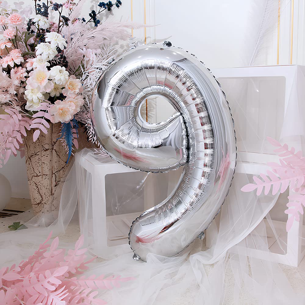 Foil Globo Número 5 Azul 40" (101cm), Inflable Helio o aire, Gigante Numeros 0-9, 10-19, 20-29, 30-100, Grande Globos Decoración para La Boda Aniversario y Cumpleaños Fiestas — view 408