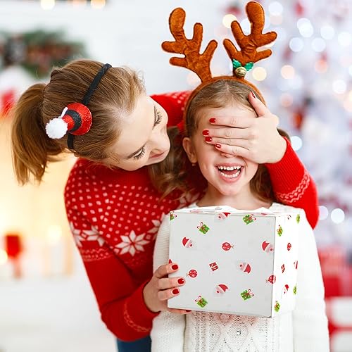 Miniatura 4 de 3 rollos de celofán de Navidad de 15.8 pulgadas x 98.4 pies, 2.5 mil de grosor de celofán transparente para cestas de regalo, papel de regalo