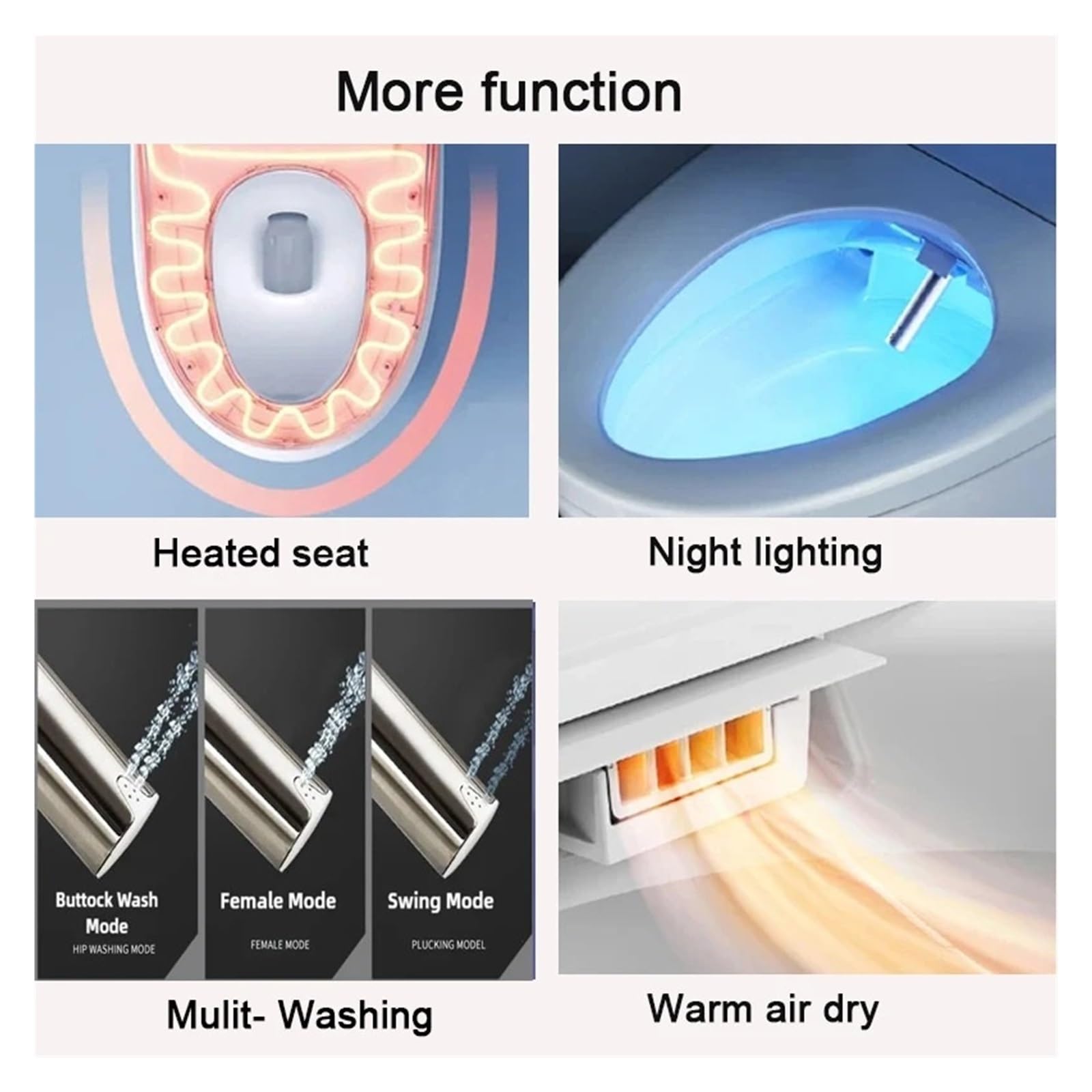 Sedile WC Elettrico Riscaldato Intelligente Smart Sitz Bidet Robusto E Confortevole