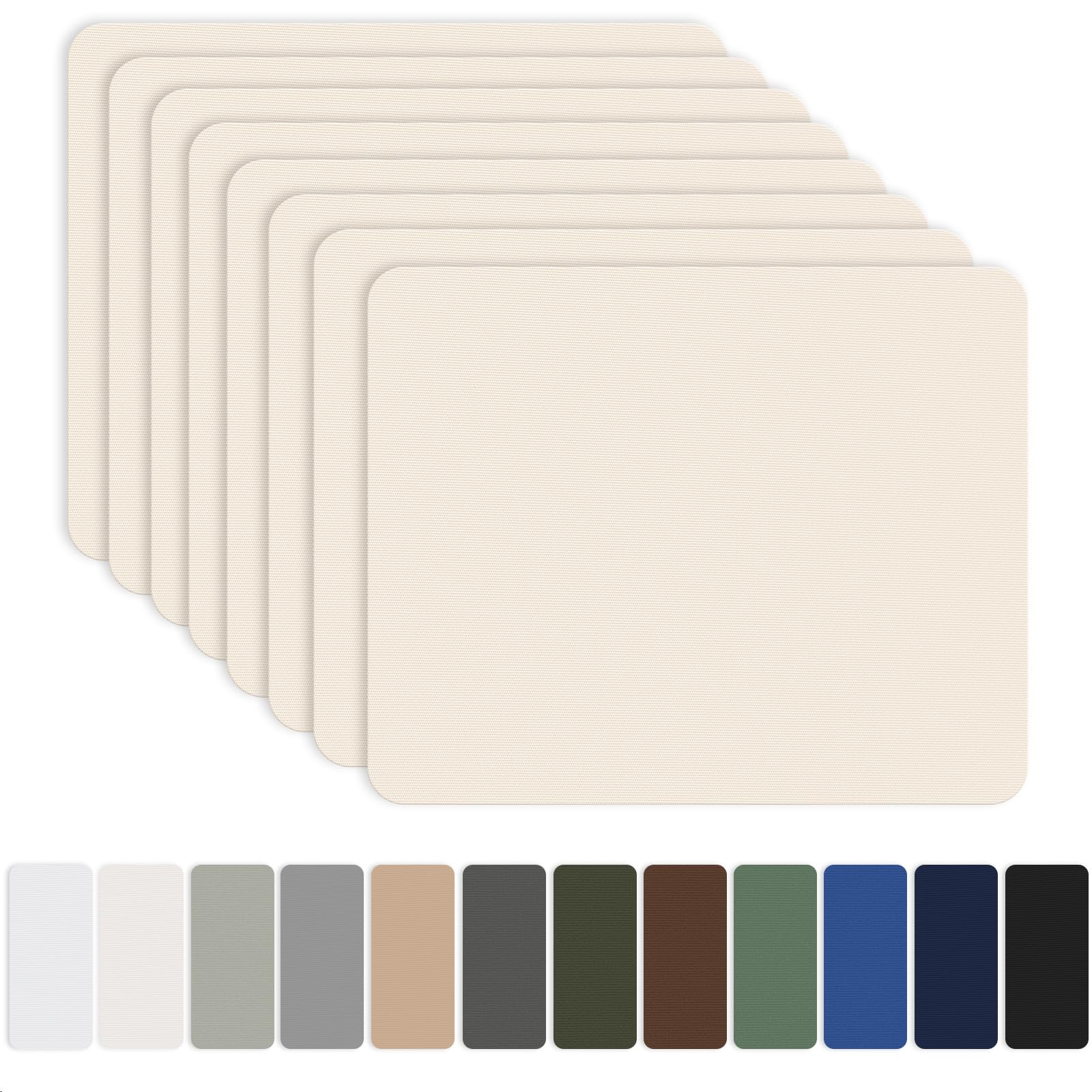 OAZ 8 Pcs Down Jacket Repair patch, 20x15 cm Self-Adhesive Repair patches for Clothing, Waterproof Nylon Fabric Repair Tape for Puffer Jacket, Tent, Backpack, Sleeping Beige White