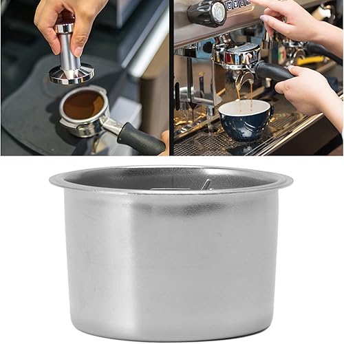 Miniatura 6 de Filtro de máquina de café de acero inoxidable, cesta de filtro poroso no presurizada de una sola capa de 2.008 in, cesta de filtro de espresso para