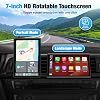 Pantalla CarPlay de 7 pulgadas para auto - Compatible con Apple CarPlay y Android Auto inalámbricos, pantalla táctil portátil con Bluetooth, navegación, control por voz, Mirror Link, universal para todos los autos (negro) 5
