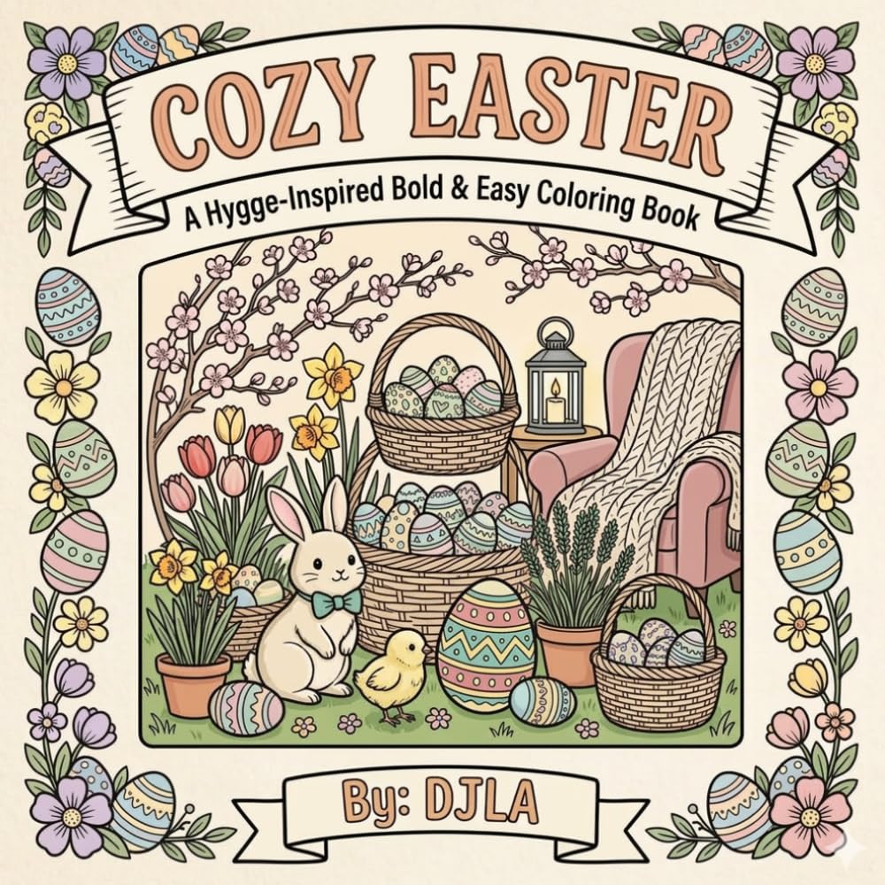 Cozy Easter: A Hygge-Inspired Bold & Easy Coloring Book