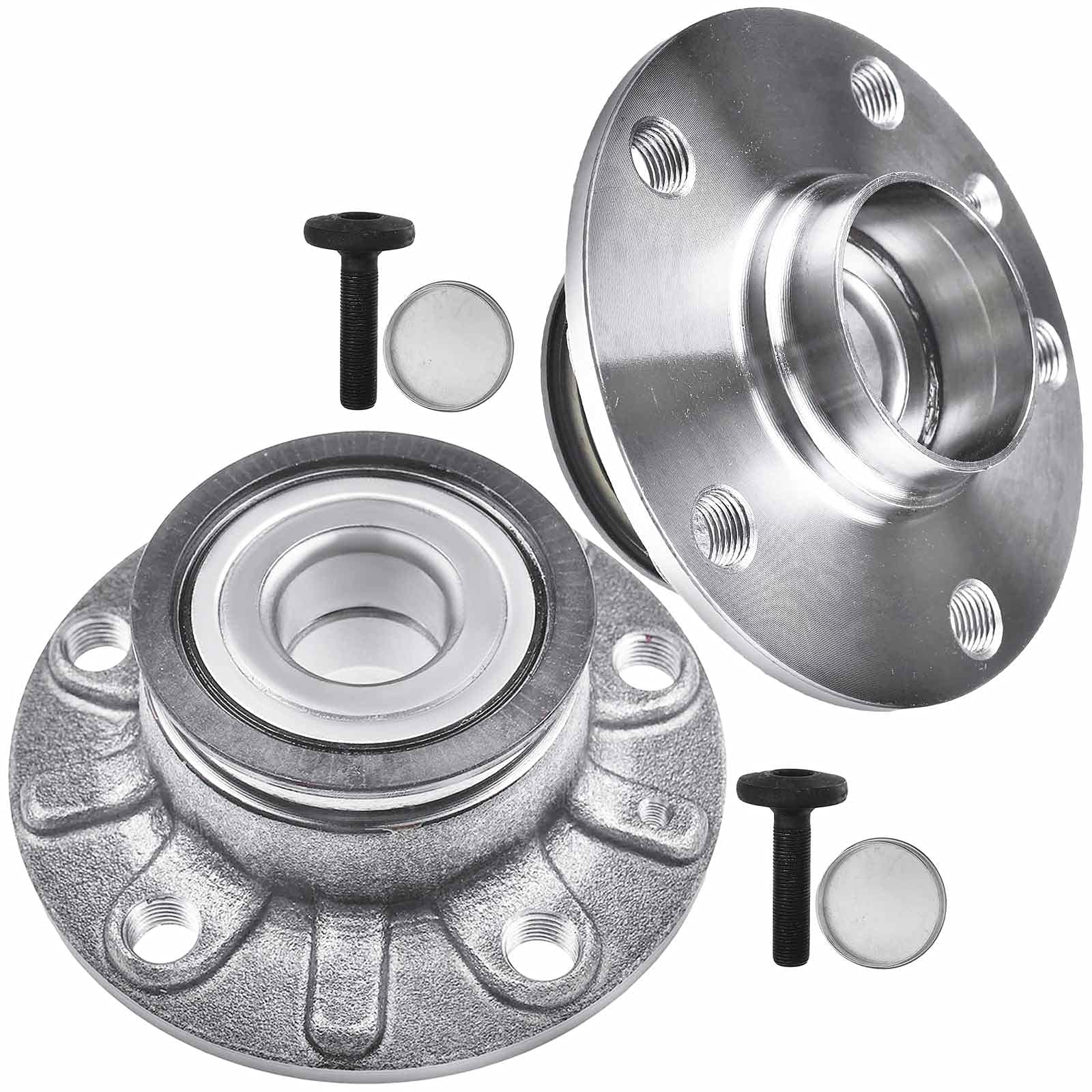 Frankberg 2 x Wheel Hub Wheel Bearing Kit Rear Axle Compatible with Golf VI 5K1 2008-2013 Golf VII 5G1 BE1 2012-2020 A3 8P7 2008-2013 A3 Sportback 8PA 2004-2013 Leon 13 2005-. 2012 Replace# 1K0598611