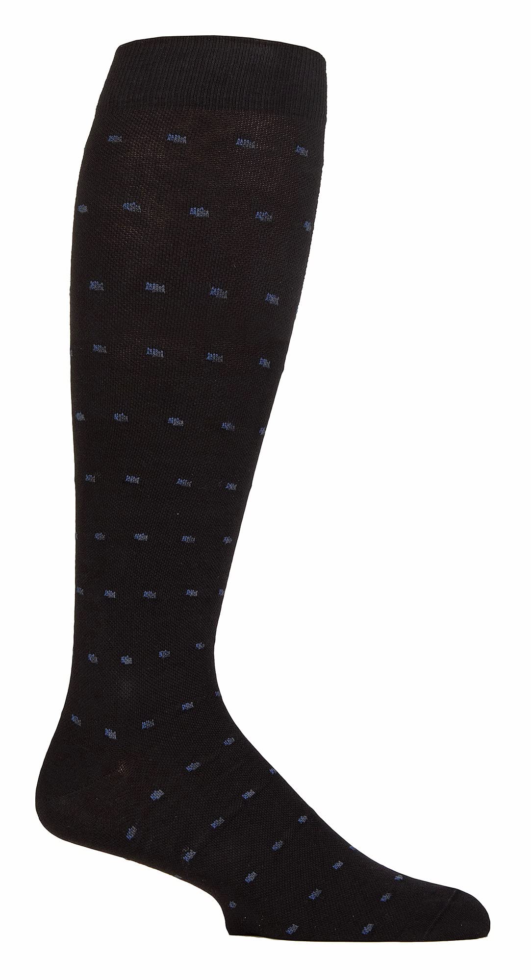 IOMI - Mens 18 mmHg Graduated Compression Travel Flight Socks for DVT (9-11 UK, Black (Squares))